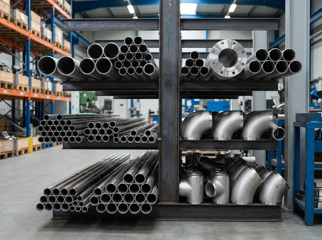 Susunan pipa paduan dan fitting flange baja untuk industri migas dan petrokimia